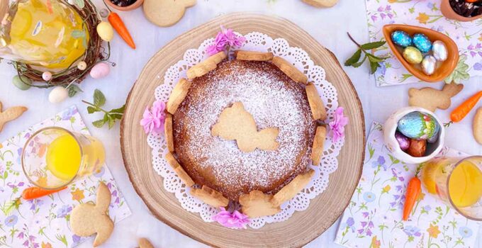 Bizcocho de mango y galletas de manís y nueces de Macadamia