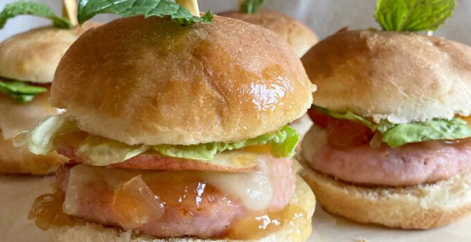 Hamburguesa  mini con manzana