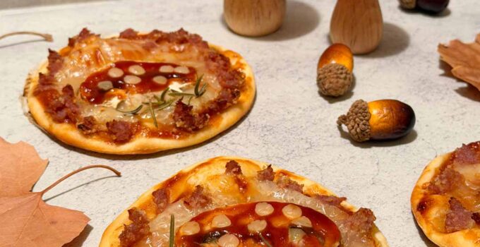 Pizza barbacoa otoñal