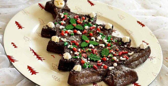Tarta de chocolate (árbol de navidad)